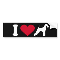 "I Love my Airedale Terrier" Bumper Stickers