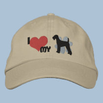 I Love my Airedale Terrier embroidered hats