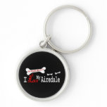I Love My Airedale Terrier Keychains