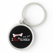 I Love My Airedale Terrier Keychains