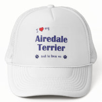 I Love My Airedale Terrier (Male Dog) Hats