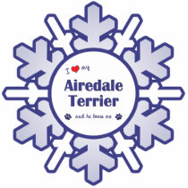 I Love My Airedale Terrier (Male Dog) Ornament photo sculptures