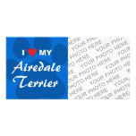 I Love My Airedale Terrier Personalized Photo Card