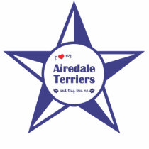 I Love My Airedale Terriers (Multi Dogs) Ornament photo sculptures