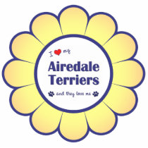 I Love My Airedale Terriers (Multi Dogs) Ornament photo sculptures