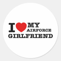 I love my Airforce girlfriend Stickers