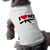 I Love My AK47 Doggie Tee