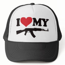 I Love My AK47 hats by visualnewbie I Love My AK47 hats