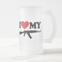 I Love My AK47 Mugs