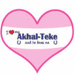 I Love My Akhal-Teke (Male Horse) Cut Out