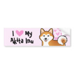 I Love My Akita Inu / Shiba Inu Bumper Sticker