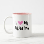 I Love My Akita Inu / Shiba Inu Mug