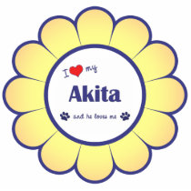 I Love My Akita (Male Dog) Ornament photo sculptures by thatsalottadogs I Love My Akita (Male Dog) Ornament photo sculptures