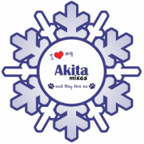 I Love My Akita Mixes (Multiple Dogs) Ornament photo sculptures by muttybuddy I Love My Akita Mixes (Multiple Dogs) Ornament photo sculptures