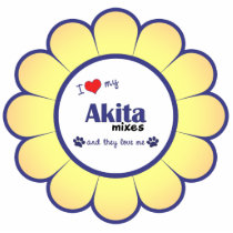 I Love My Akita Mixes (Multiple Dogs) Ornament photo sculptures by muttybuddy I Love My Akita Mixes (Multiple Dogs) Ornament photo sculptures