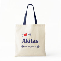 I Love My Akitas (Multiple Dogs) bags by thatsalottadogs I Love My Akitas (Multiple Dogs) bags