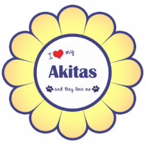 I Love My Akitas (Multiple Dogs) Ornament photo sculptures by thatsalottadogs I Love My Akitas (Multiple Dogs) Ornament photo sculptures
