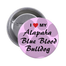 I Love My Alapaha Blue Blood Bulldog Pin