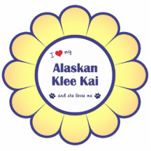 I Love My Alaskan Klee Kai (Female Dog) Photo Cutouts