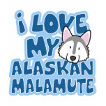 I Love My Alaskan Malamute Girl's Ringer TShirt