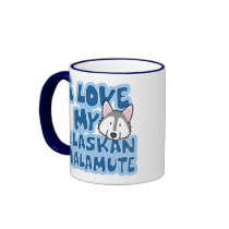 I Love My Alaskan Malamute Mug