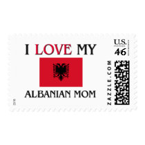 I Love My Albanian Mom Postage Stamp