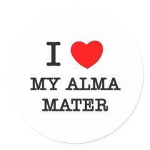 I Love My Alma Mater Sticker
