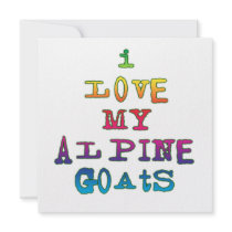 I Love My Alpine Goats invitations by LiveSimply I Love My Alpine Goats invitations