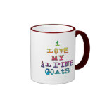 I Love My Alpine Goats Mugs