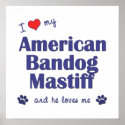 I Love My American Bandog Mastiff (Male Dog) posters