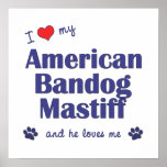 I Love My American Bandog Mastiff (Male Dog) Print