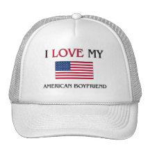 I Love My American Boyfriend Mesh Hats