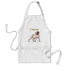 I Love My American Bulldog Apron