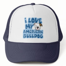 I Love My American Bulldog Hat