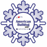 I Love My American Bulldog Mix (Female Dog) Acrylic Cut Outs