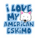 I Love My American Eskimo Girl's Ringer TShirt by MenagerieMayhem I Love My American Eskimo Girl's Ringer TShirt