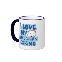 I Love My American Eskimo Mug by MenagerieMayhem I Love My American Eskimo Mug