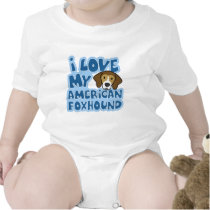 I Love My American Foxhound Baby Creeper t-shirts
