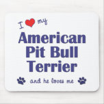 I Love My American Pit Bull Terrier (Male Dog) Mouse Mats