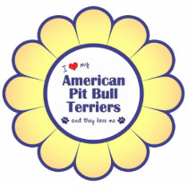 I Love My American Pit Bull Terriers Ornament photo sculptures