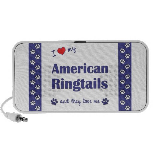 I Love My American Ringtails (Multiple Cats) Travelling Speakers