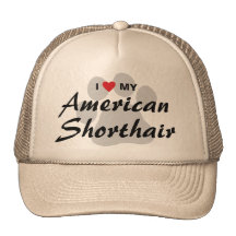 I Love My American Shorthair Pawprint Trucker Hat