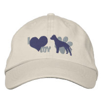 I Love my American Staffordshire Terrier embroidered hats