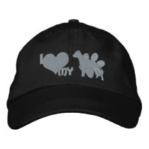 I Love my American Staffordshire Terrier embroidered hats