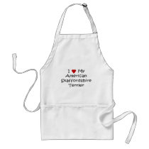 I Love My American Staffordshire Terrier Gifts Aprons