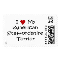 I Love My American Staffordshire Terrier Gifts Postage