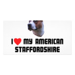 I Love My American Staffordshire Terrier Photo Cards