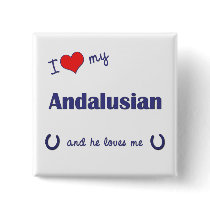 I Love My Andalusian (Male Horse) Pins