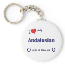 I Love My Andalusian (Male Horse) Keychain