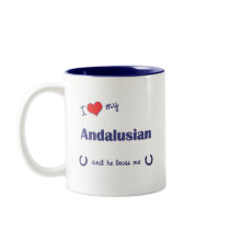 I Love My Andalusian (Male Horse) Mugs